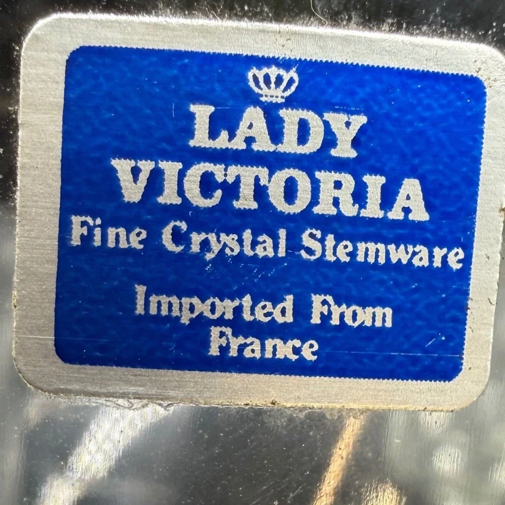 Lady Victoria chantelle Crystal Stemware Wine Water Goblets France Set of 3
